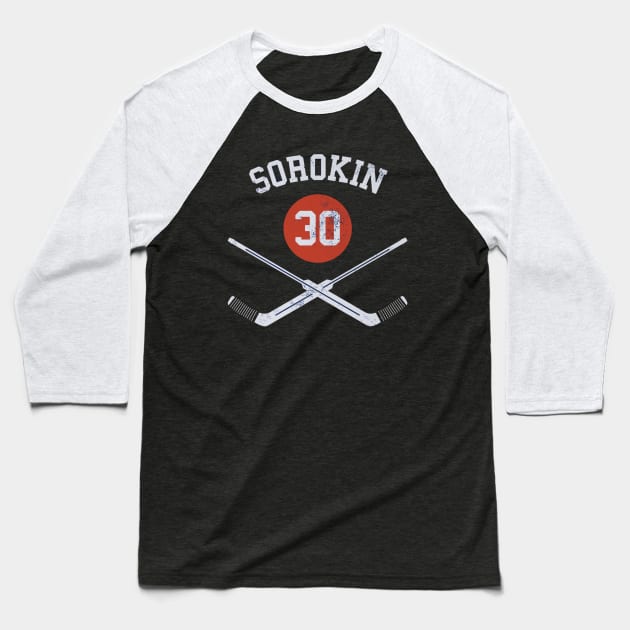 Ilya Sorokin New York I Goalie Sticks Baseball T-Shirt by TodosRigatSot